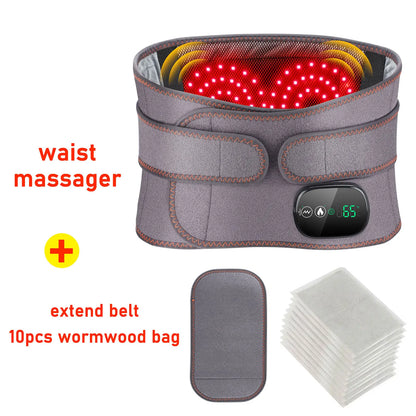 Experience Ultimate Comfort with the New Electric Heating Waist Massager - Vibration, Hot Compress, and Adjustable Support for Back Relaxation