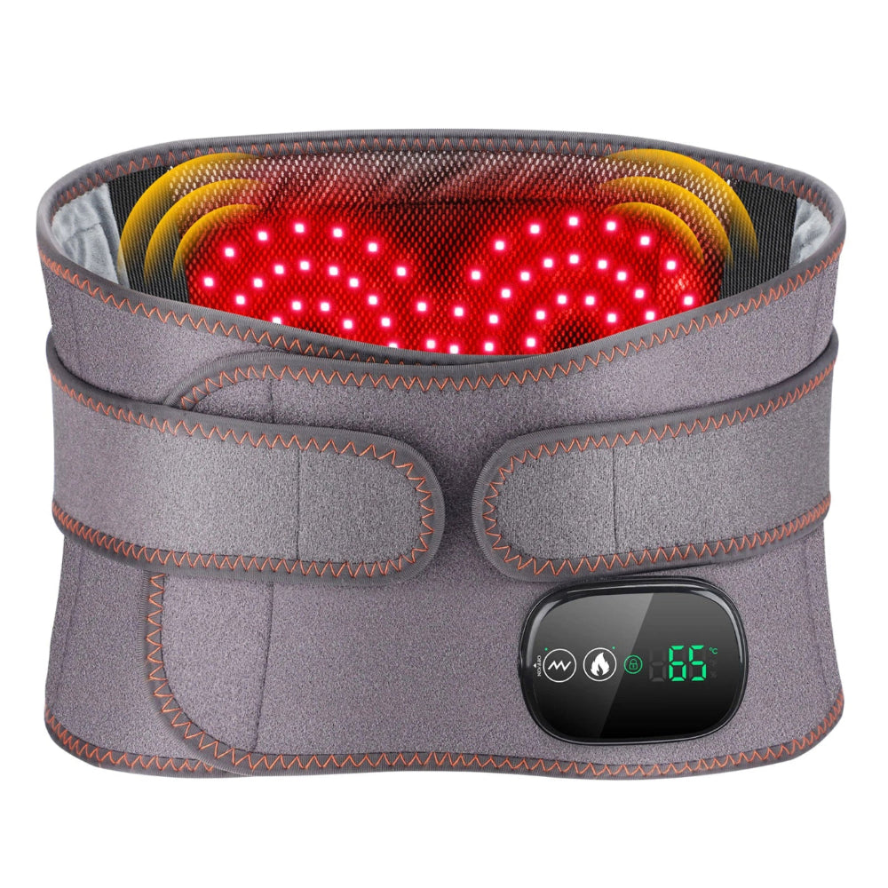 Experience Ultimate Comfort with the New Electric Heating Waist Massager - Vibration, Hot Compress, and Adjustable Support for Back Relaxation