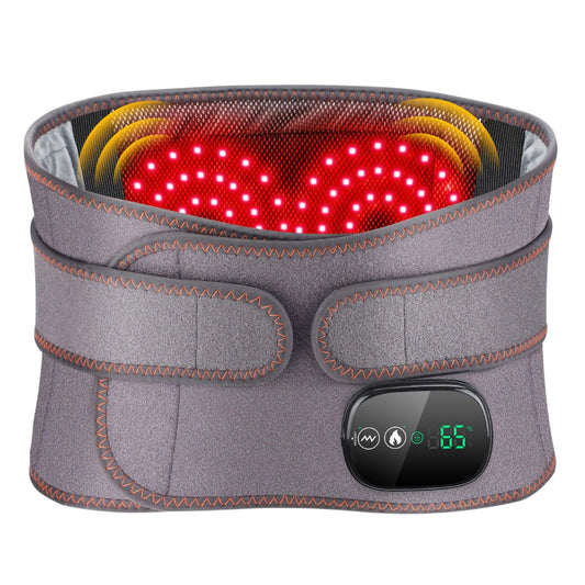 Experience Ultimate Comfort with the New Electric Heating Waist Massager - Vibration, Hot Compress, and Adjustable Support for Back Relaxation