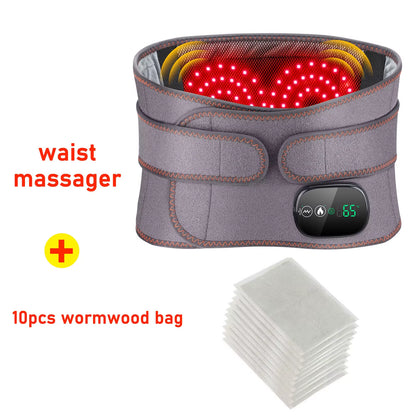 Experience Ultimate Comfort with the New Electric Heating Waist Massager - Vibration, Hot Compress, and Adjustable Support for Back Relaxation