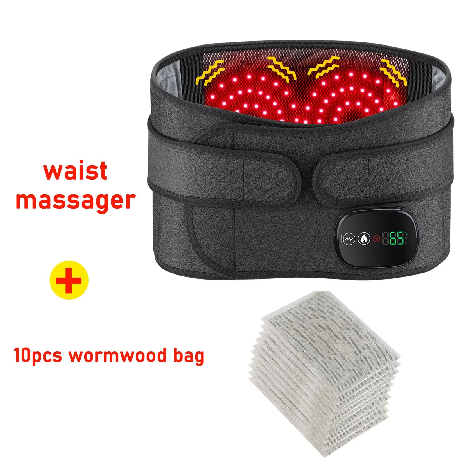 Experience Ultimate Comfort with the New Electric Heating Waist Massager - Vibration, Hot Compress, and Adjustable Support for Back Relaxation