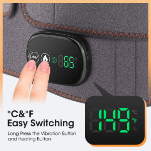 Experience Ultimate Comfort with the New Electric Heating Waist Massager - Vibration, Hot Compress, and Adjustable Support for Back Relaxation