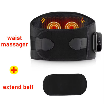 Experience Ultimate Comfort with the New Electric Heating Waist Massager - Vibration, Hot Compress, and Adjustable Support for Back Relaxation